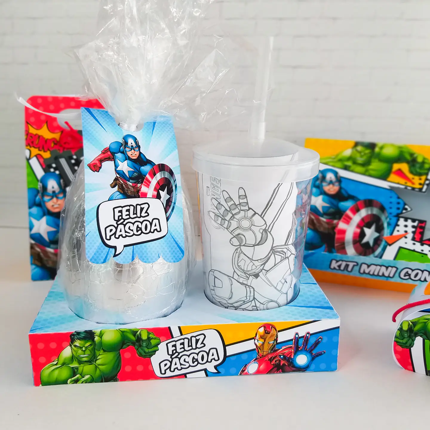 Arquivo Páscoa Kit Infantil Vingadores 3