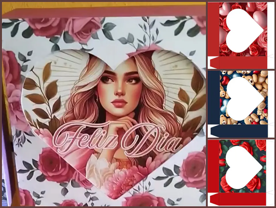 Arquivo dia das mães Caixa Maleta Sem Alça Coração  - TAL MÃE TAL FILHA 1