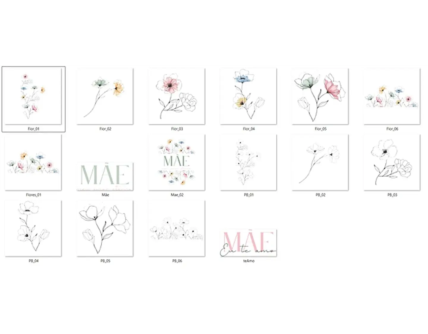 Kit Digital Dia das Mães floral - BIARTE 2