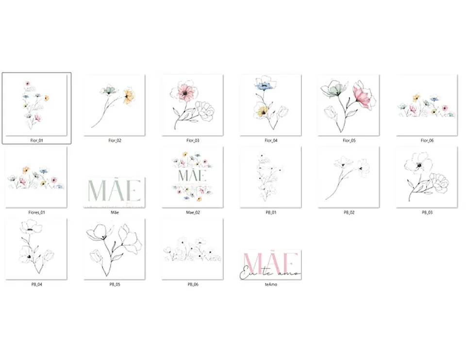 Kit Digital Dia das Mães floral - BIARTE 2