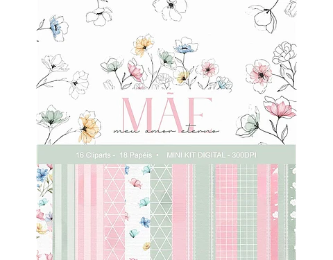 Kit Digital Dia das Mães floral - BIARTE