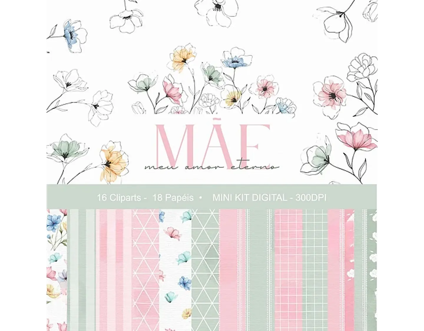 Kit Digital Dia das Mães floral - BIARTE 1