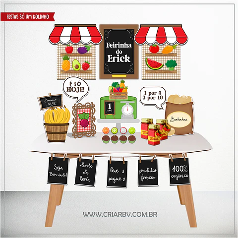Arquivo de corte Feirinha Pomar só um bolinho - CRIAR BV