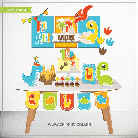 Arquivo de corte Dinossauro só um bolinho - CRIAR BV