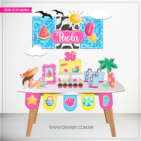 Arquivo de corte Pool party só um bolinho - CRIAR BV