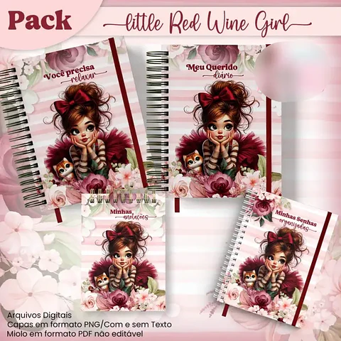 Arquivo encadernação Little Red Wine Girl - JANA BICALHO