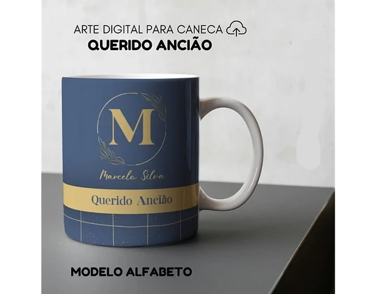 Arquivo combo Ancião alfabeto Azul com dourado 8