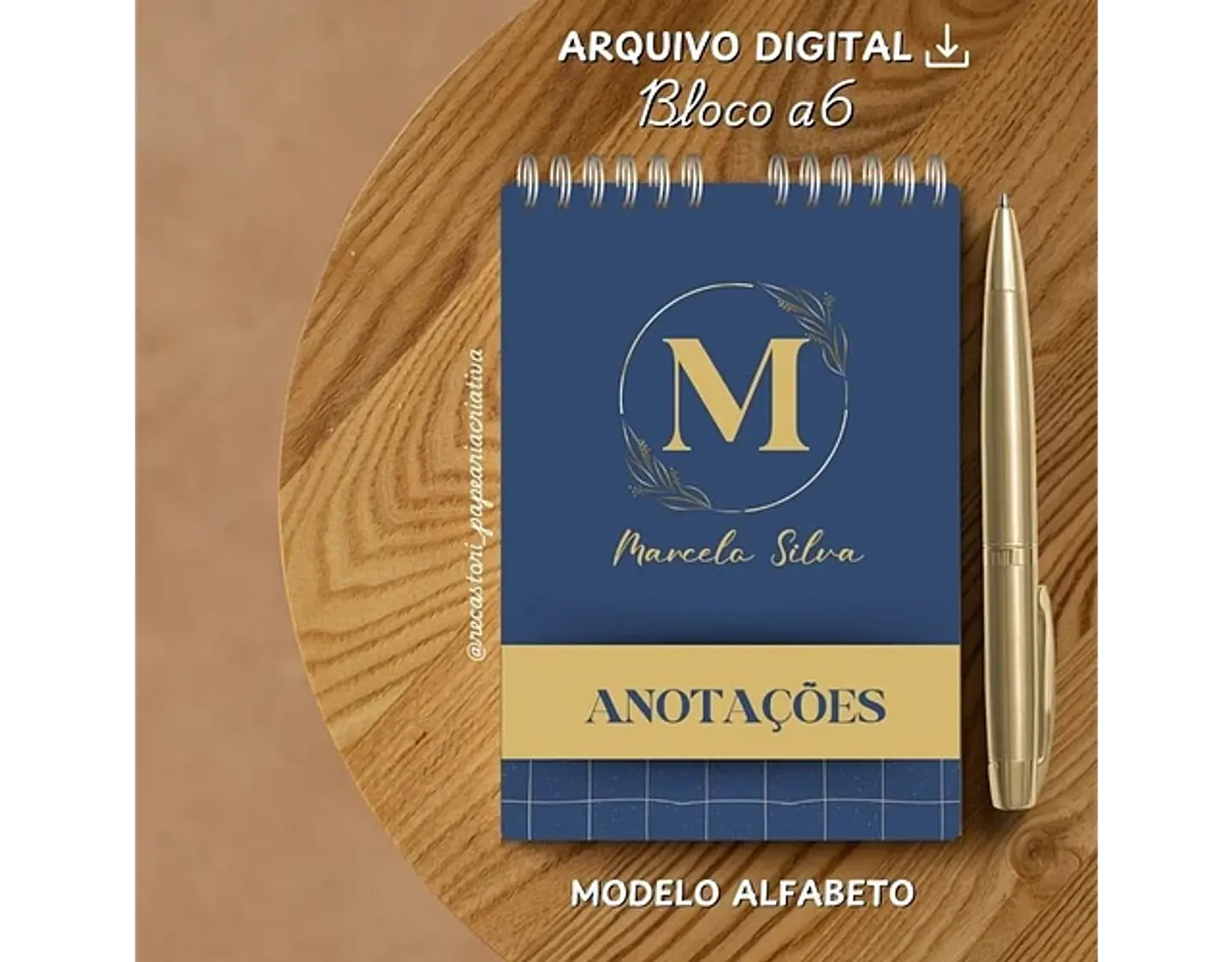 Arquivo combo Ancião alfabeto Azul com dourado 9
