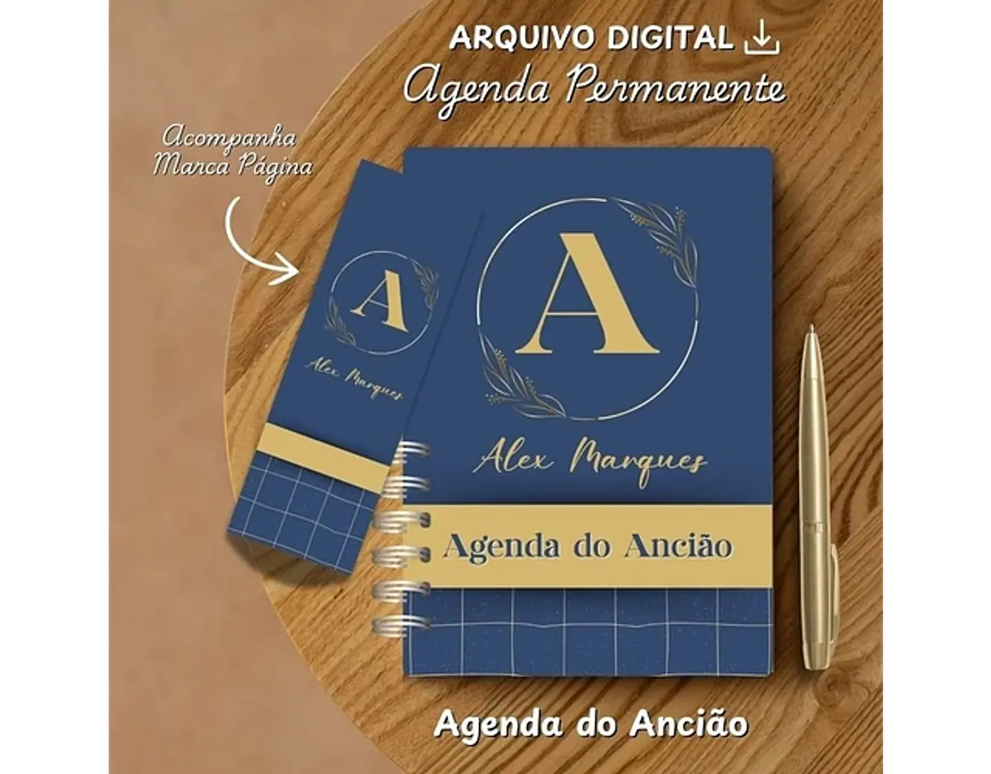 Arquivo combo Ancião alfabeto Azul com dourado 10