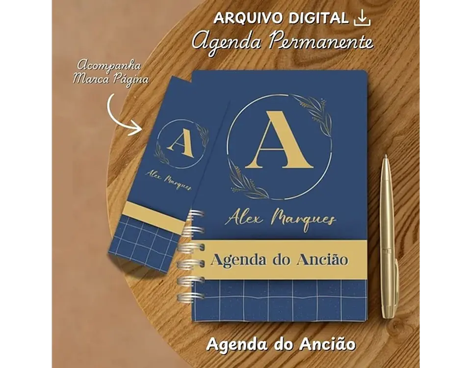 Arquivo combo Ancião alfabeto Azul com dourado 10