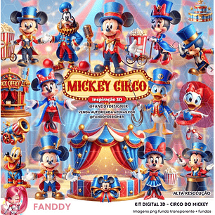 Kit Digital Circo do Mickey  - Fanddy
