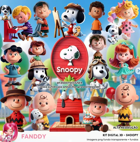 Kit Digital Snoopy - Fanddy