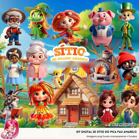 Kit Digital Sitio do Pica Pau Amarelo - Fanddy