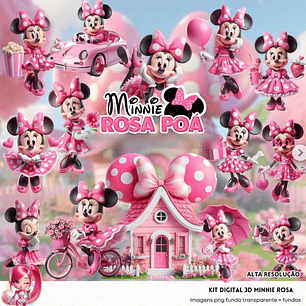 Kit Digital Minnie Rosa - Fanddy