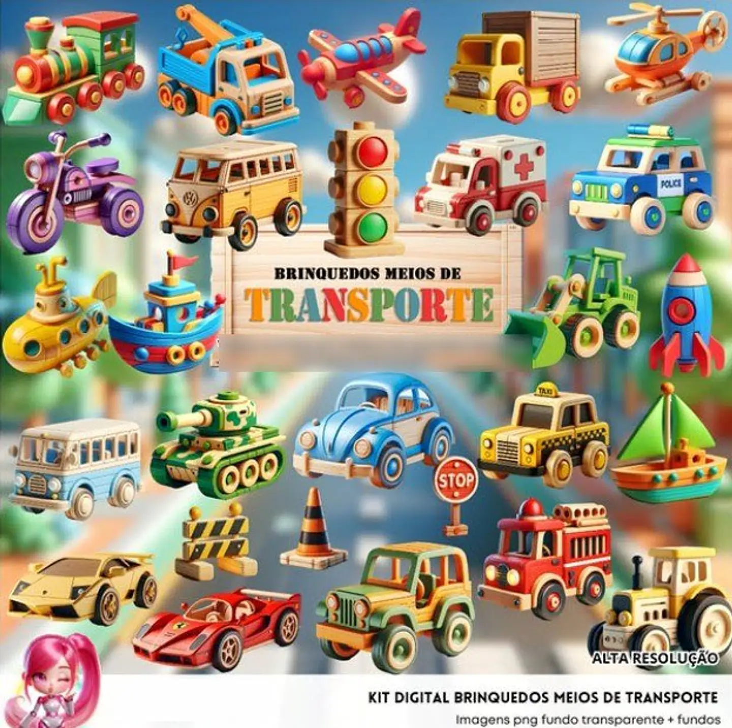 Kit Digital Meios de Transporte - Fanddy 1