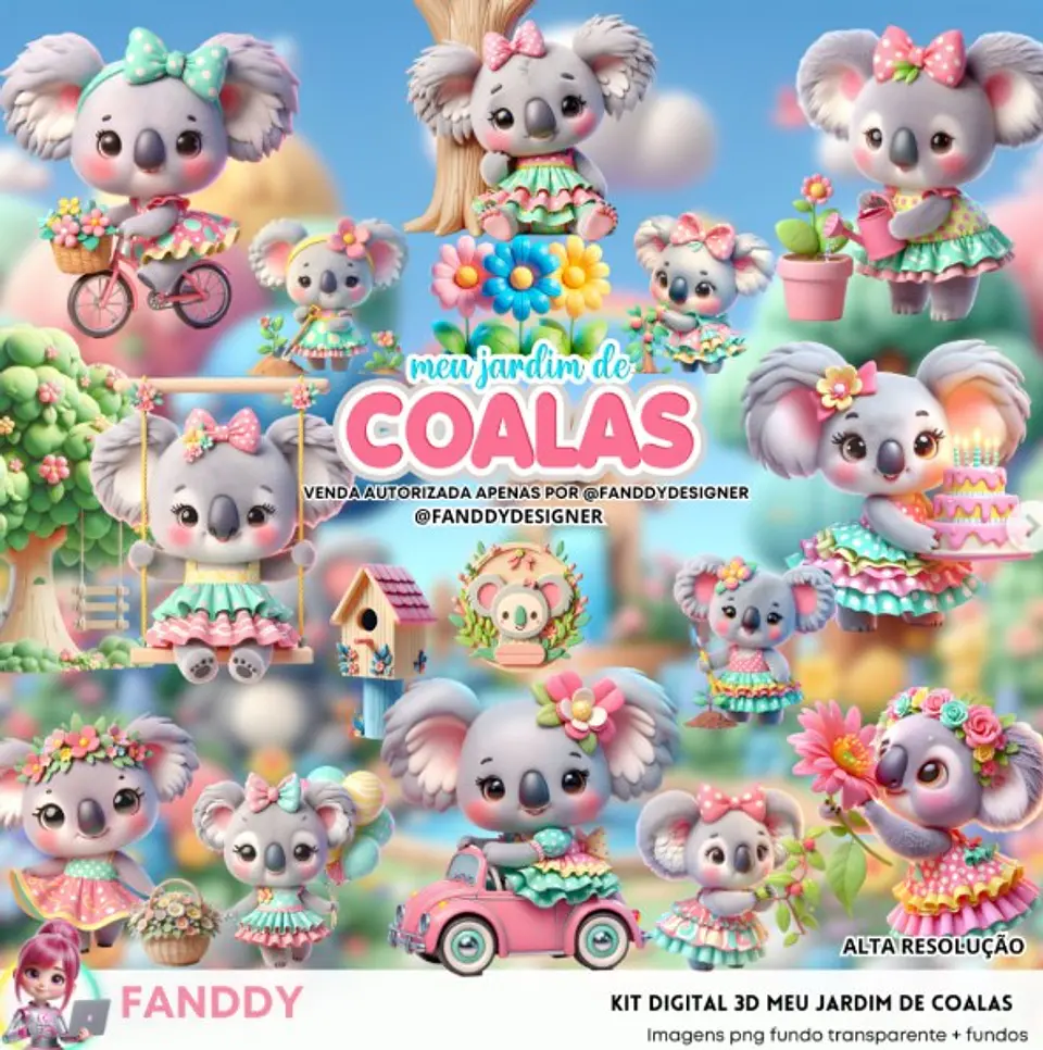 Kit Digital Jardim de Coalas - Fanddy 1