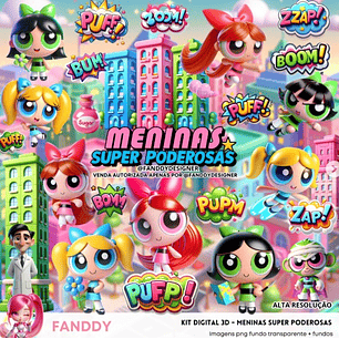 Kit Digital Meninas super poderosas - Fanddy