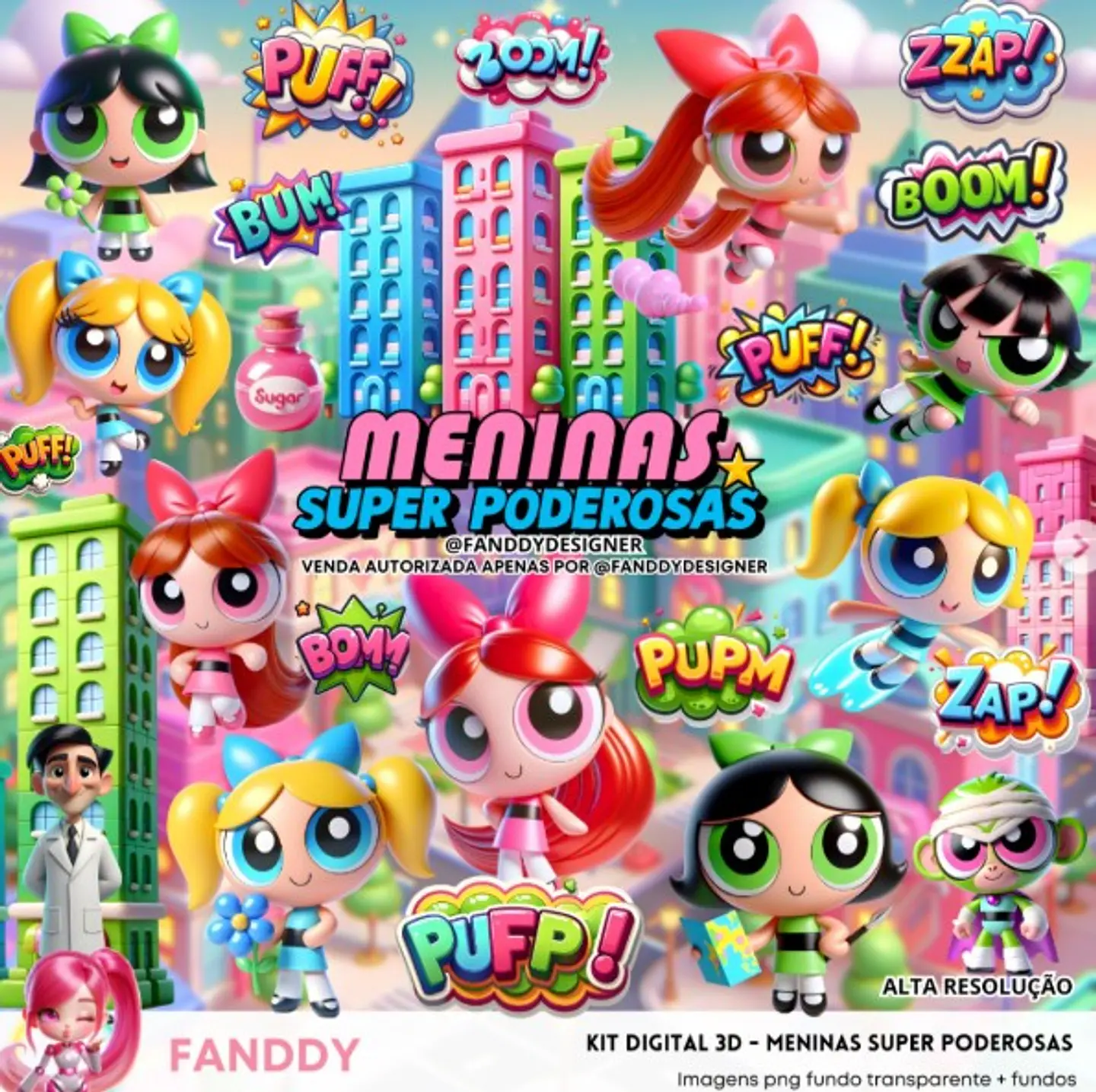 Kit Digital Meninas super poderosas - Fanddy 1