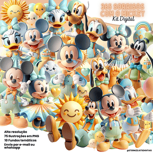 Kit Digital 365 sorrisos com o Mickey - ETERNIZE