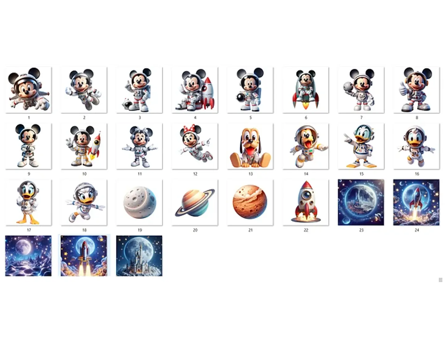 Kit Digital Turma do Mickey Astronauta - ETERNIZE 2