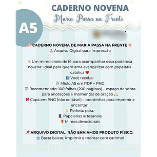 Arquivo caderno novena Maria passa na frente - ABELHINHA DIGITAL