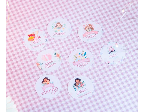 Arquivo dia das mães adesivo tag bottom - AMARANTTO