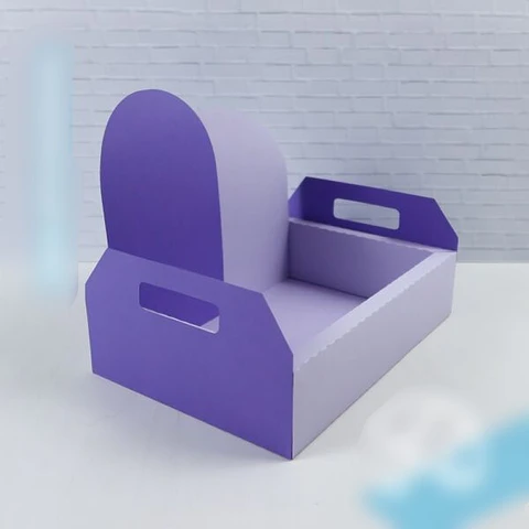 Arquivo de Corte Cesta com Painel - CHUVINHA DE PAPEL