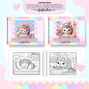Arquivo livro de colorir Porco Espinho Fofinho - PAMELLA