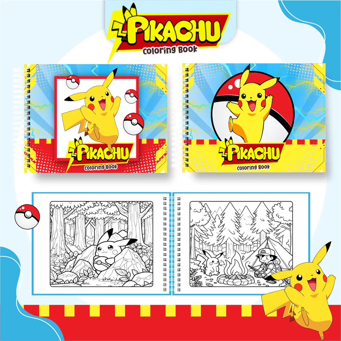 Arquivo livro de colorir Pikachu - PAMELLA 1