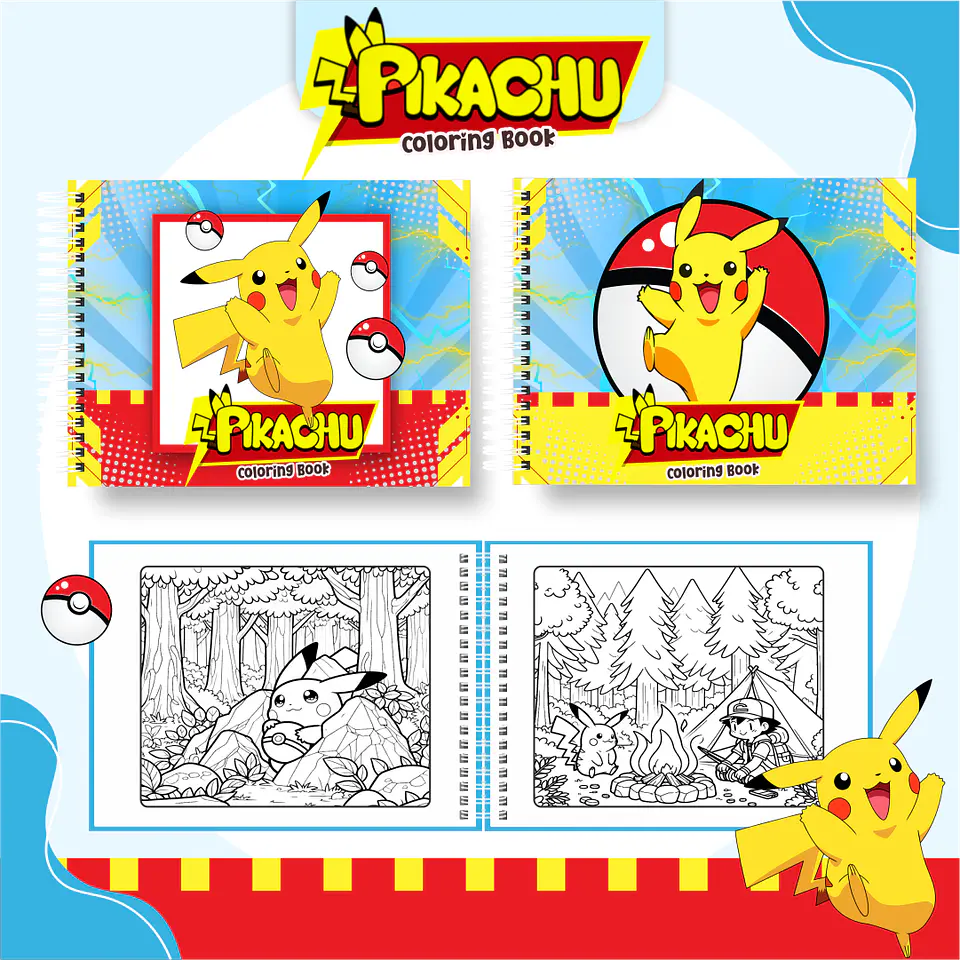 Arquivo livro de colorir Pikachu - PAMELLA 1