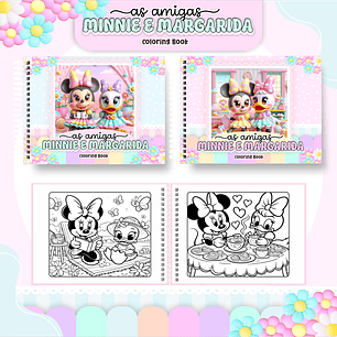 Arquivo livro de colorir Minnie e Margarida - PAMELLA