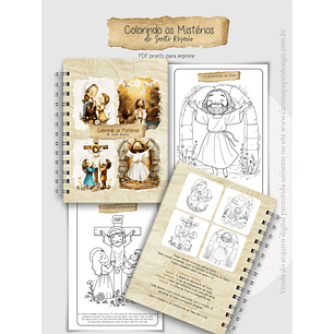 Arquivo colorindo os mistérios dos Santo Rosário - CARINAS PAPER