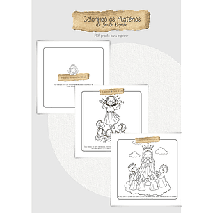 Arquivo colorindo os mistérios dos Santo Rosário - CARINAS PAPER