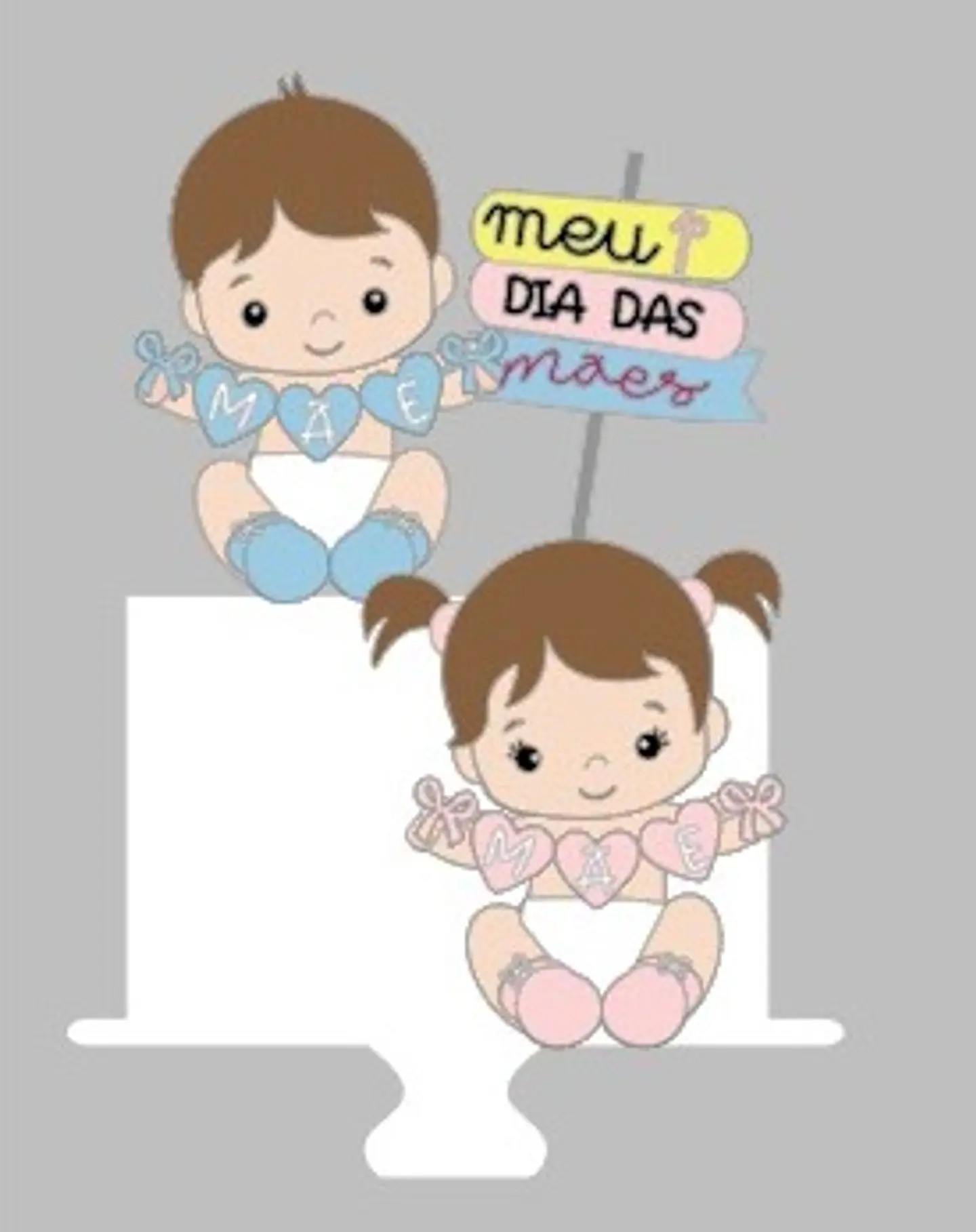 Arquivo topo de bolo dia das mães - BÊBES GÊMEOS  1