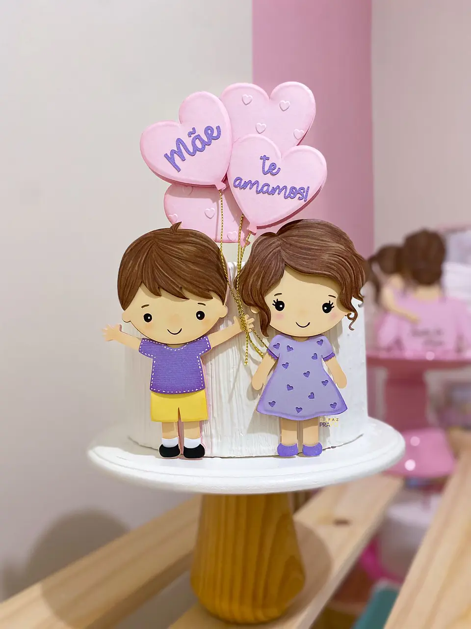Arquivo topo de bolo dia das mães - IRMÃOS COM BALÕES 1