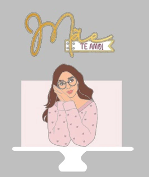 Arquivo topo de bolo dia das mães - MÃE TE AMO