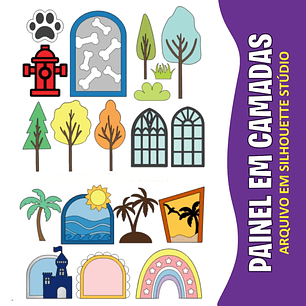 Arquivo topo de bolo painel em camadas 3 - CRIAR BV