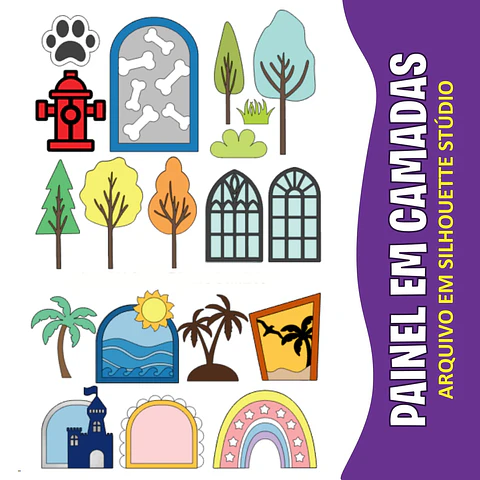 Arquivo topo de bolo painel em camadas 3 - CRIAR BV