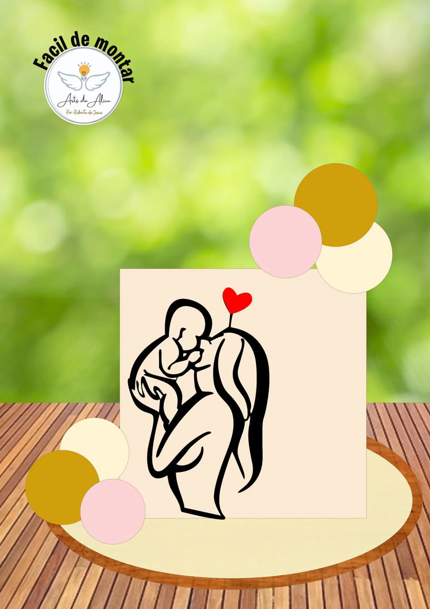 Arquivo topo de bolo dia das mães - MAMÃE SILHUETA 1