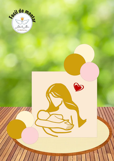 Arquivo topo de bolo dia das mães - MAMÃE SILHUETA