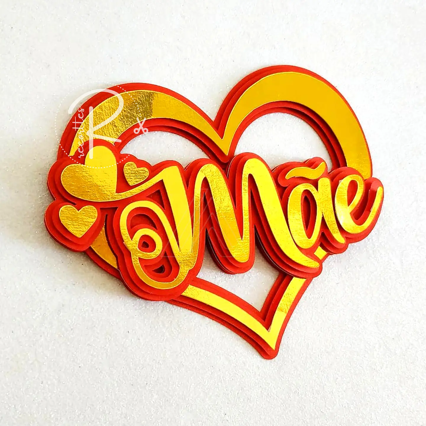 Arquivo topo de bolo dia das mães - CORAÇÃO DE MÃE 1