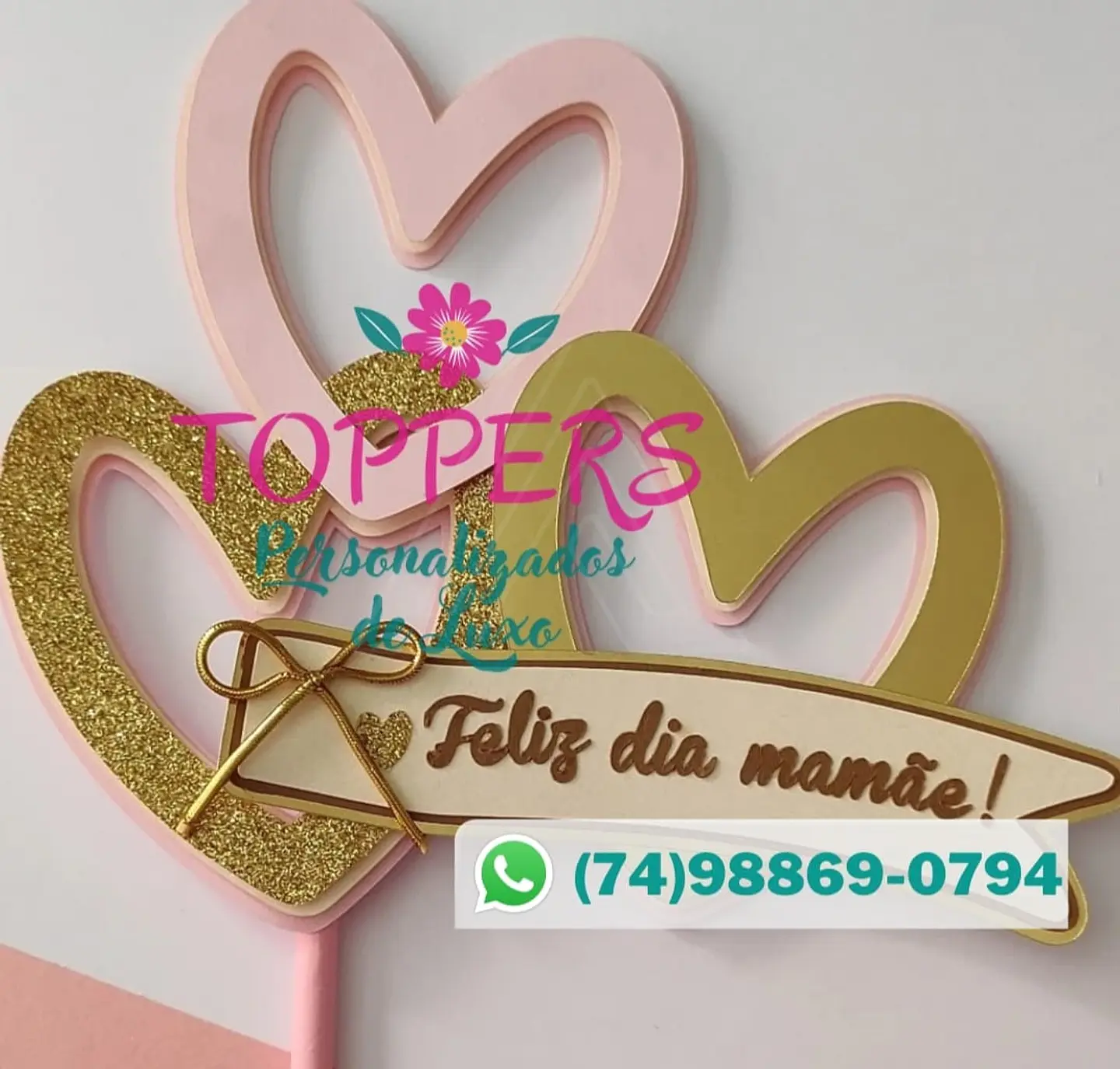 Arquivo topo de bolo dia das mães - FELIZ DIA MAMÃE 1