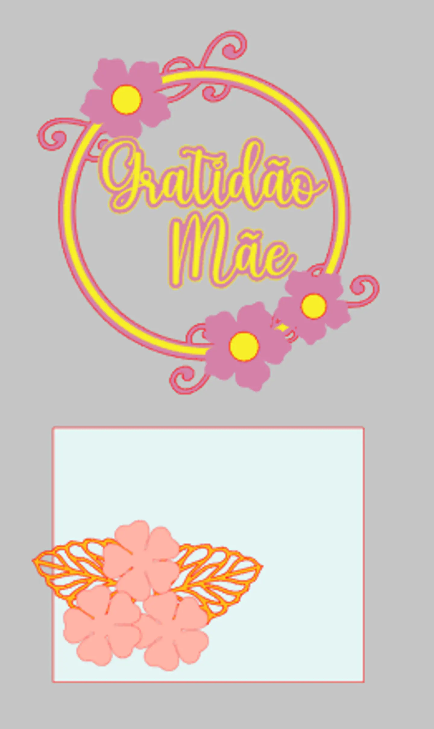 Arquivo topo de bolo dia das mães - GRATIDÃO MÃE 1