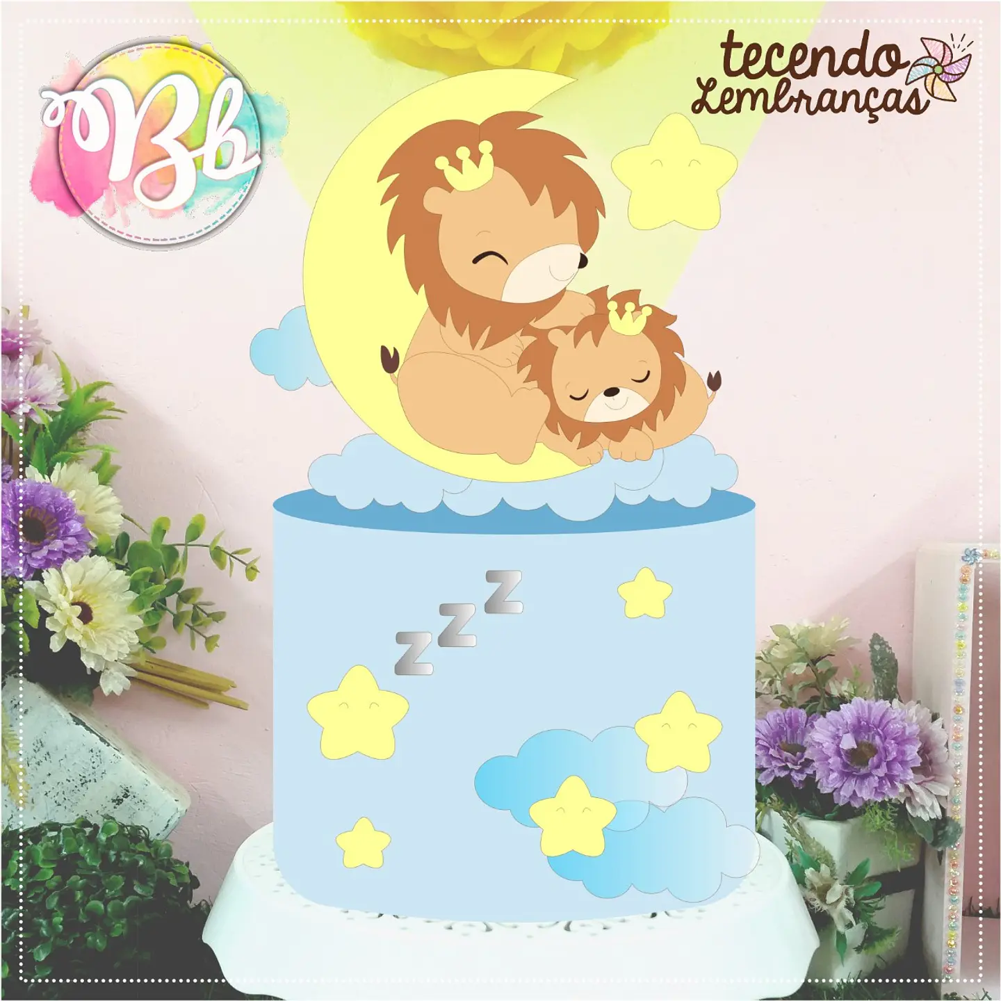 Arquivo topo de bolo dia das mães - LEÕES LUA BB 1
