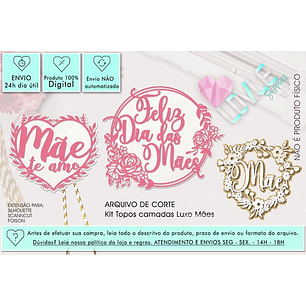 Arquivo topo de bolo dia das mães - COMBO MÃES FLORAL