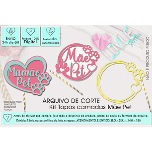 Arquivo topo de bolo dia das mães - COMBO MÃE DE PET