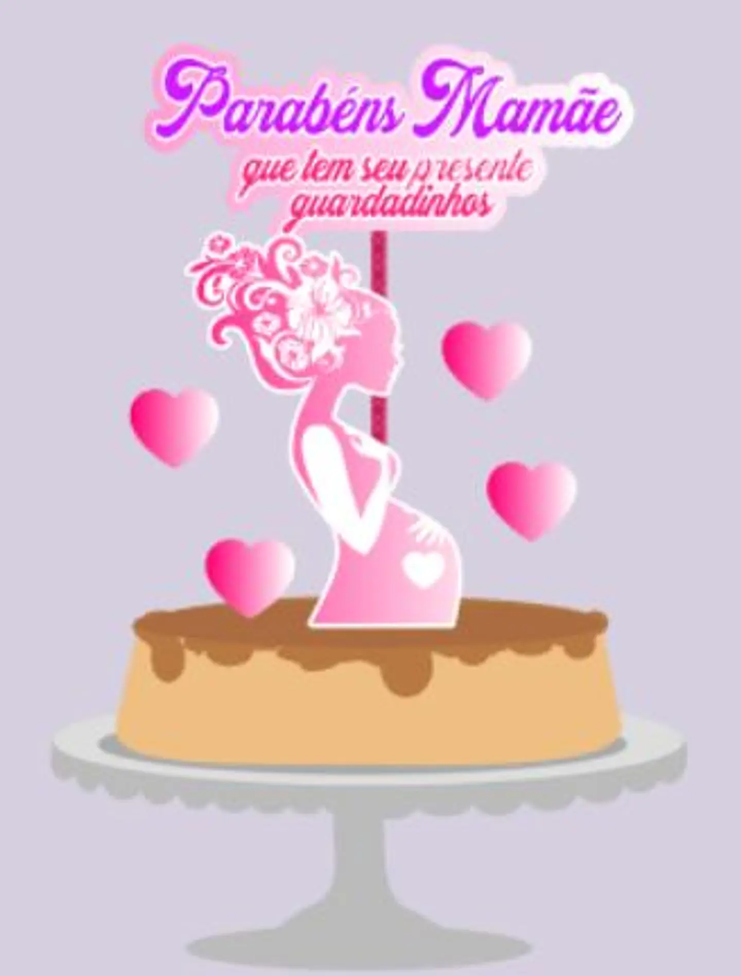 Arquivo topo de bolo dia das mães - PARABÉNS MAMÃE 1