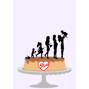 Arquivo topo de bolo dia das mães - MÃE 