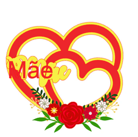Arquivo topo de bolo dia das mães - MÃE CORAÇÃO