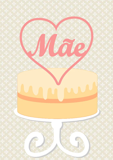 Arquivo topo de bolo dia das mães - MÃE CORAÇÃO